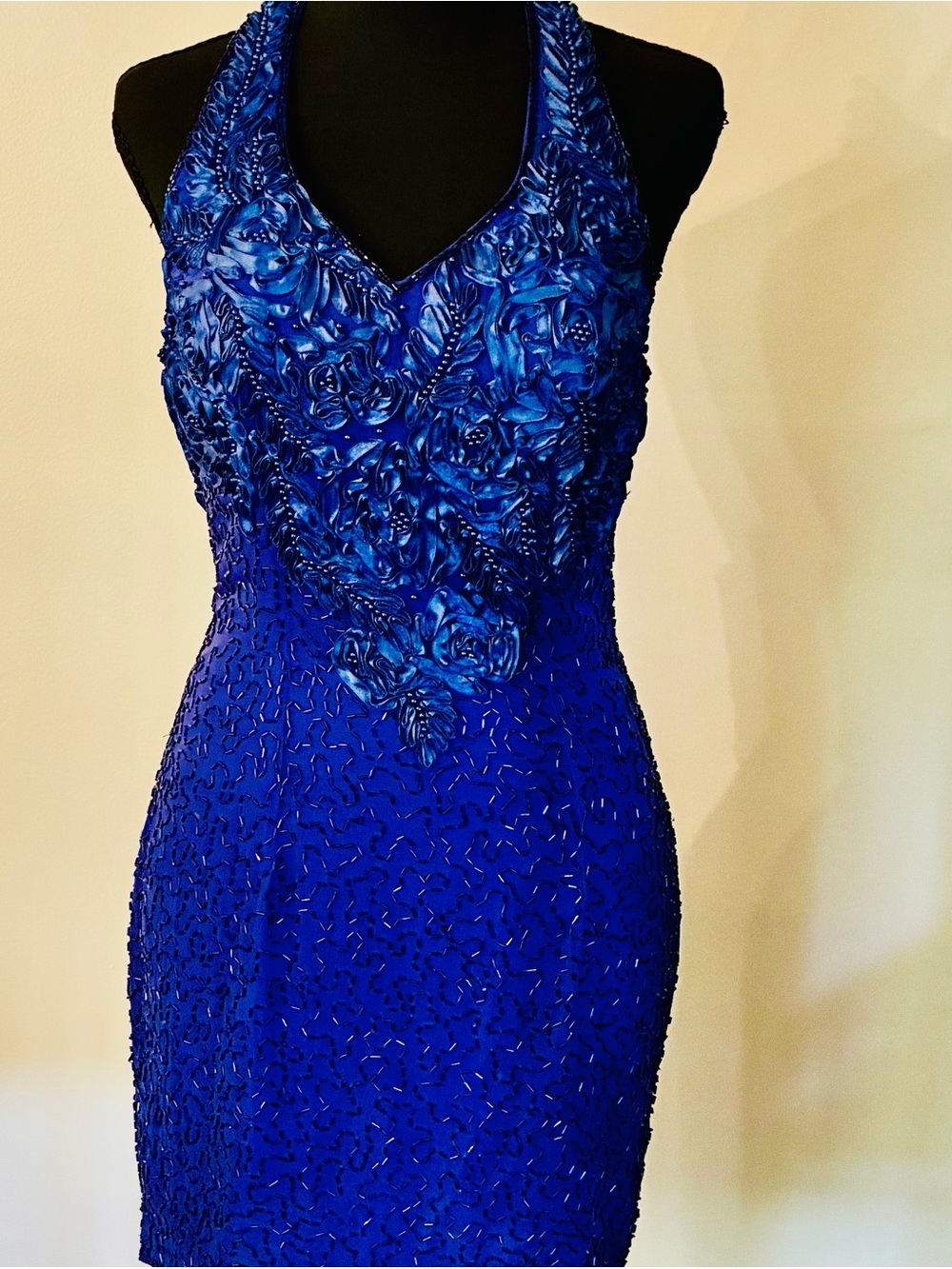 Alyce Designs vintage mini blue gown. Beautiful design. Size 8 runs small